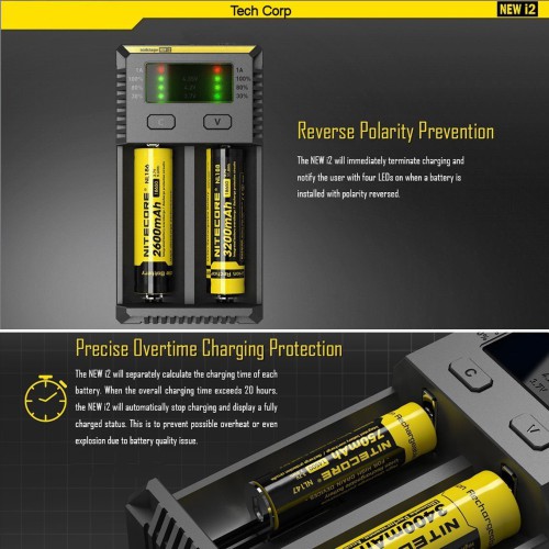 Nitecore New i2 Li-ion 18650 Pil Şarj Aleti